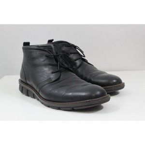 Ecco Men Boots Jeremy Hybrid Danish Designs Chukka Leather Black Size 43 US 9